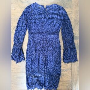 Lulu's Navy Lace Long Sleeve Dress‎